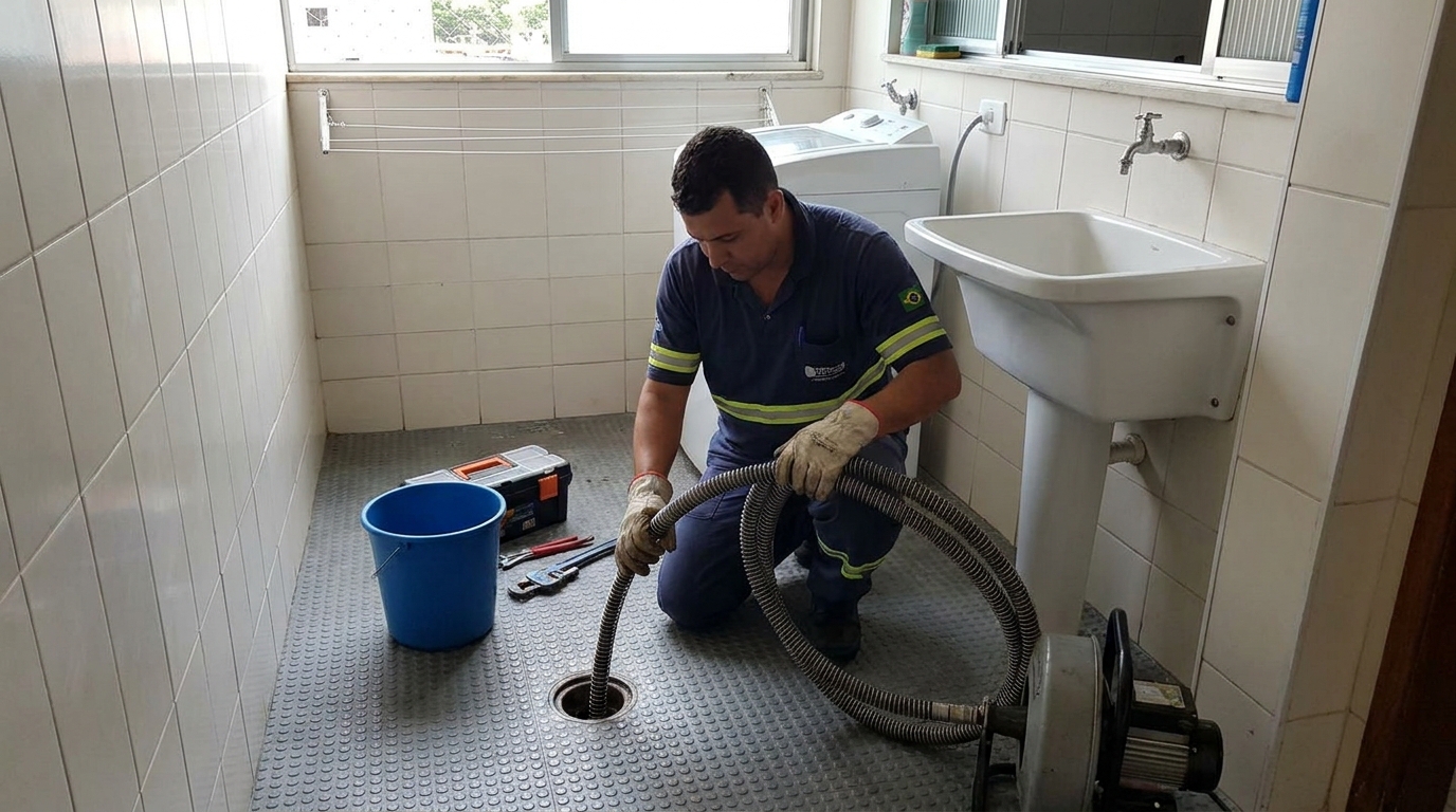 Desobstrução na Cozinha no Centro, Barueri‑SP